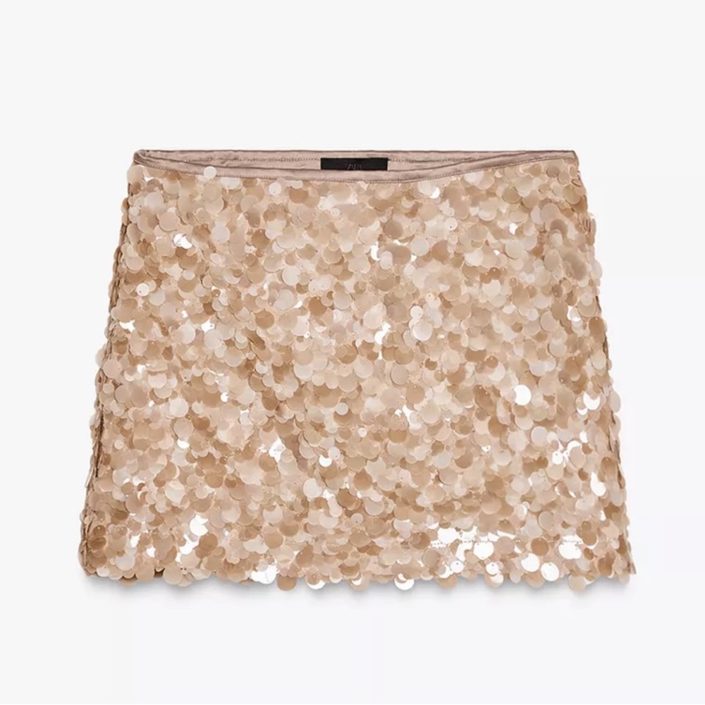 Zara SEQUIN MINI SKIRT